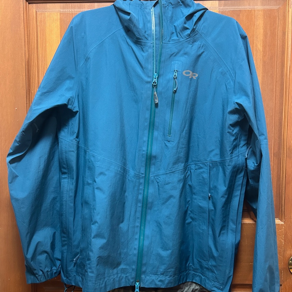 Outdoor Research Men's Teal Rain Jacket